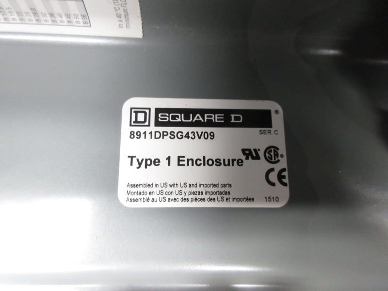 SQUARE D 8911DPSG43V09 SER. C NSNP