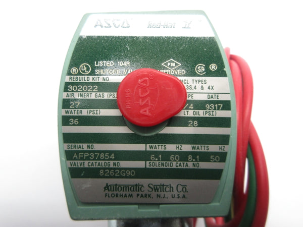ASCO 8262G90 22/24V 27-36PSI 1/4" NSNP
