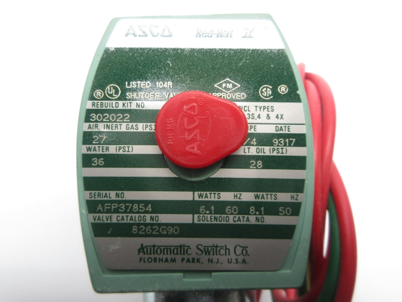 ASCO 8262G90 22/24V 27-36PSI 1/4" NSNP