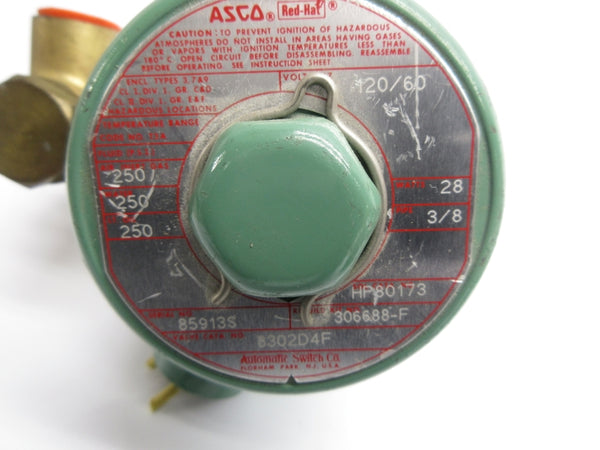 ASCO 8302D4F 120V 250PSI 3/8" UNMP