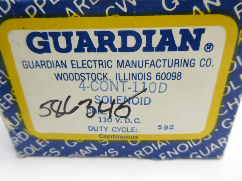 GUARDIAN ELECTRIC 4-CONT-110D 110VDC NSMP