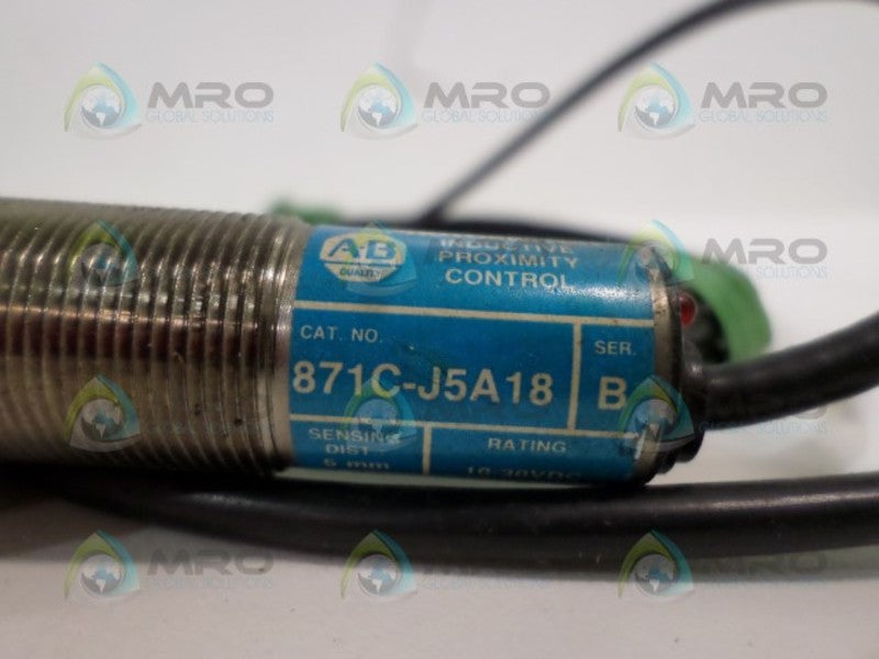 INDUSTRIAL SPARE PART 871C-J5A18 SER. B INDUCTIVE PROXIMITY SWITCH UNMP