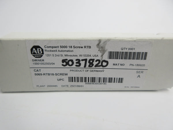 ALLEN BRADLEY 5069-RTB18-SCREW SER. A (WH) NSMP