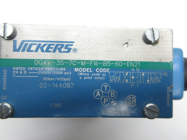VICKERS DG4V-3S-7C-M-FW-B5-60-EN21 02-144097 110/120V 1450PSI NSNP