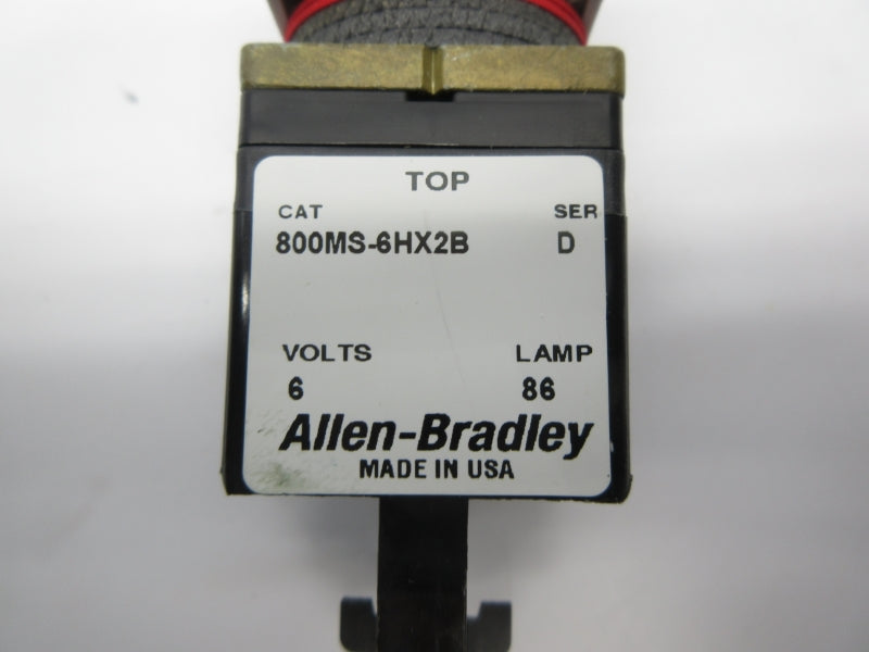 ALLEN BRADLEY 800MS-6HX2B SER. D 6V (AS PICTURED) NSNP