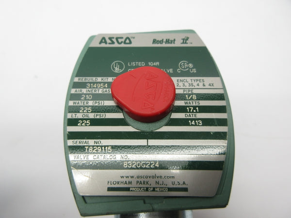 ASCO 8320G224 110/120V 210-225PSI 1/8" NSNP