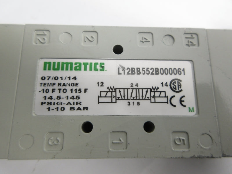 NUMATICS L12BB552B000061 24VDC 0.15A 14.5-145PSI NSNP