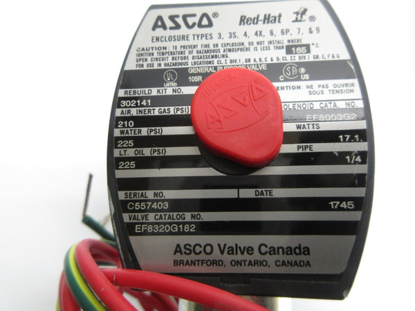 ASCO EF8320G182 110/120V 210-225PSI 1/4" NSNP