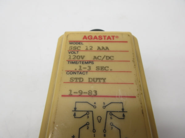 AGASTAT SSC12AAA 120VAC/DC .1-3S NSNP