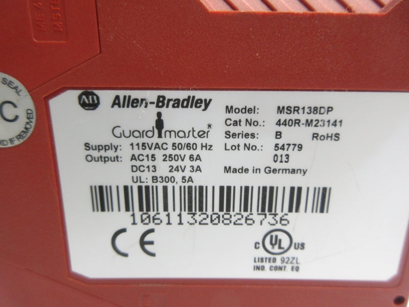 ALLEN BRADLEY 440R-M23141 SER. B 115VAC NSNP