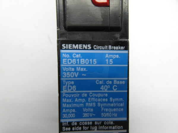 SIEMENS ED61B015 350V 15A NSNP