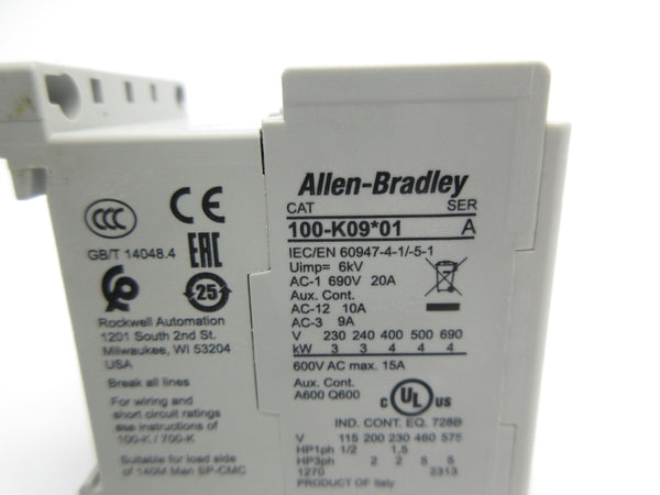 ALLEN BRADLEY 100-K09J01 SER. A 24VDC NSNP