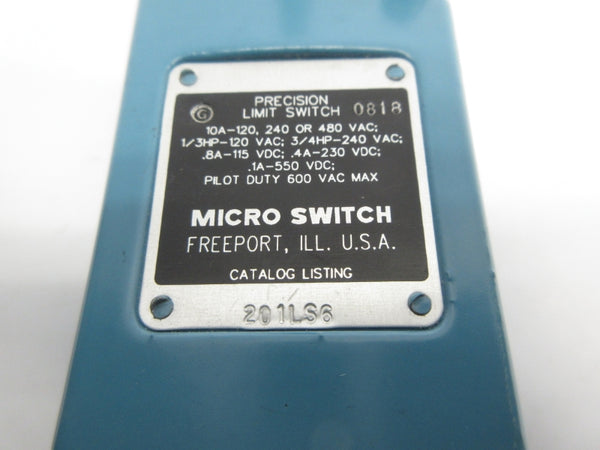 MICRO SWITCH 201LS6 480VAC 10A NSNP