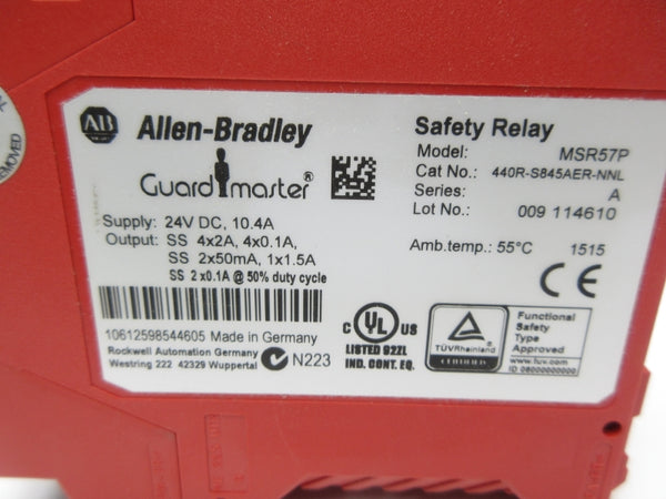 ALLEN BRADLEY 440R-S845AER-NNL SER. A 24VDC 10.4A NSNP