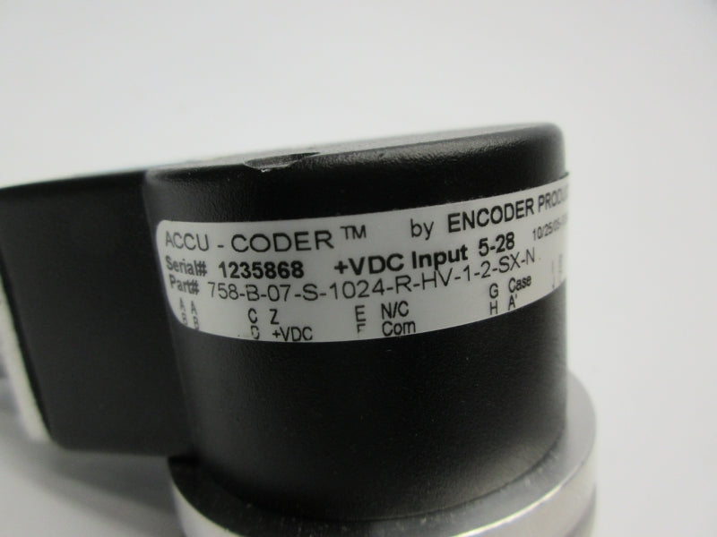 ENCODER PRODUCTS 758-B-07-S-1024-R-HV-1-2-SX-N 5-28VDC NSNP