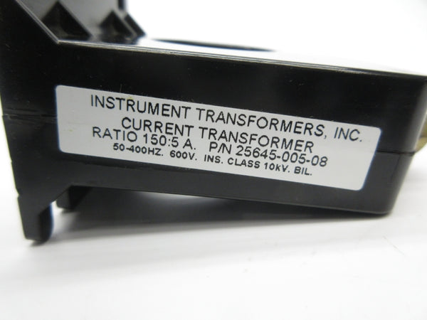 INSTRUMENT TRANSFORMERS 25645-005-08 600V 150:5A NSNP