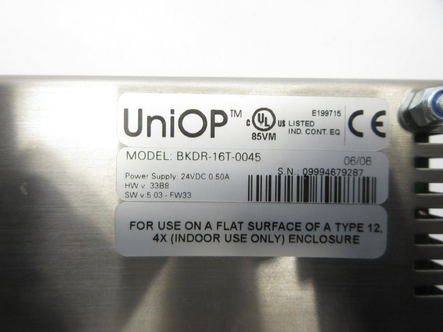 UNIOP BKDR-16T-0045 24VDC 0.50A NSNP