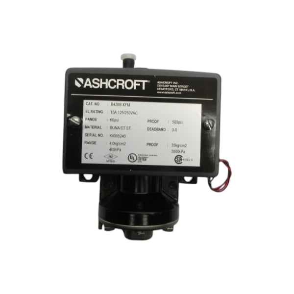 ASHCROFT B428BXFM 125/250VAC 15A 60PSI NSNP