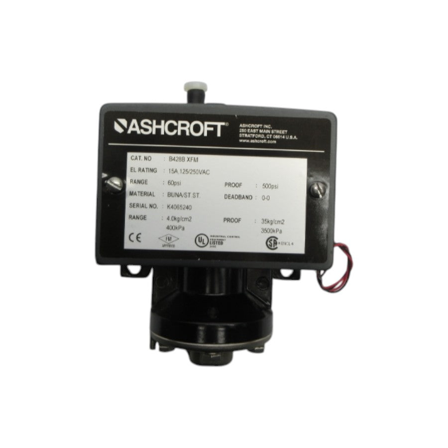 ASHCROFT B428BXFM 125/250VAC 15A 60PSI NSNP