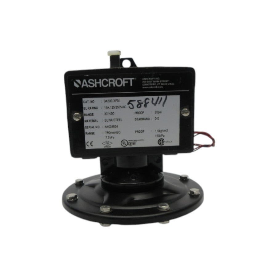 ASHCROFT B429BXFM 125/250VAC 15A 32"H2O NSNP
