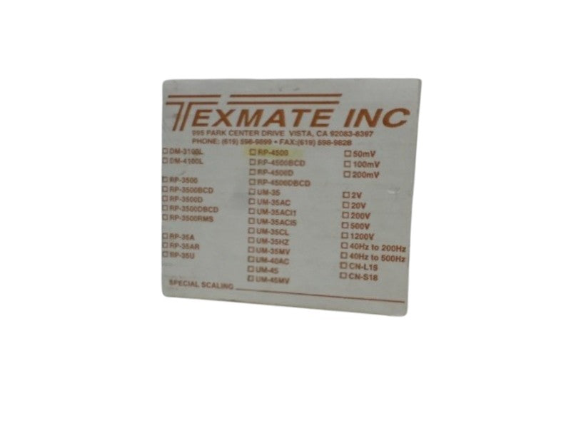 TEXMATE RP-4500 DIGITAL PANEL METER NSMP
