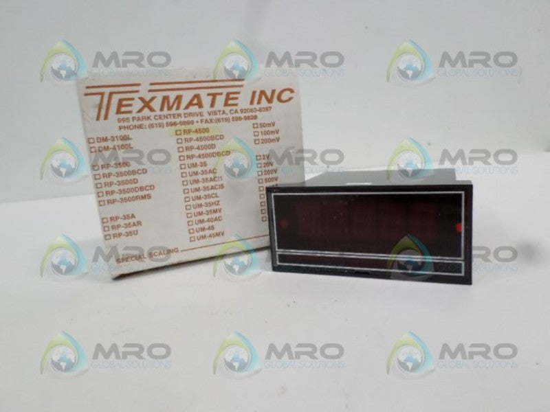 TEXMATE RP-4500 DIGITAL PANEL METER NSMP