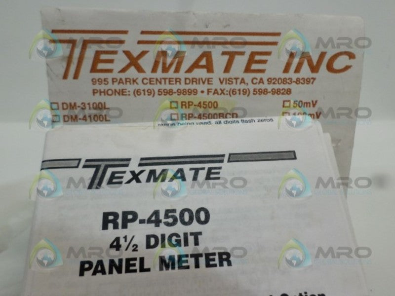 TEXMATE RP-4500 DIGITAL PANEL METER NSMP
