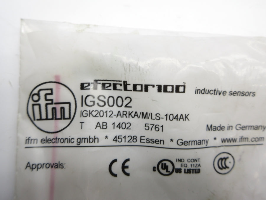 IFM EFECTOR IGS002 IGK2012-ARKA/M/LS-104AK NSMP