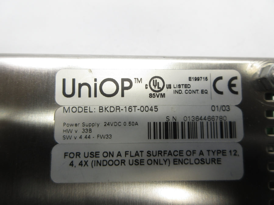 UNIOP BKDR-16T-0045 24VDC 0.50A UNMP