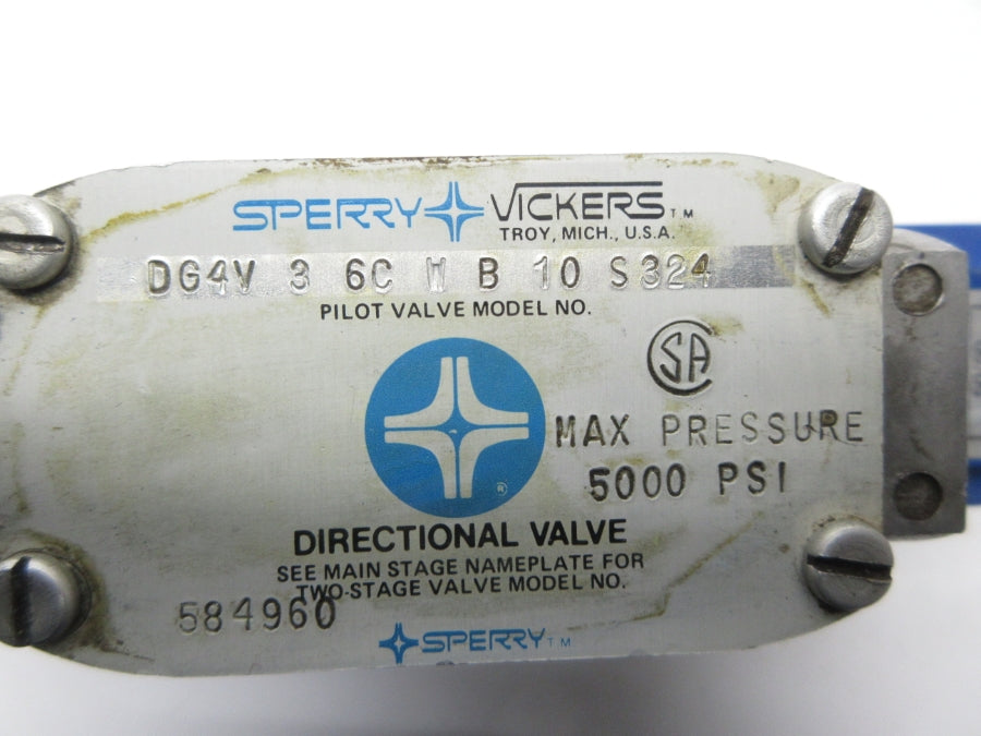 VICKERS DG4V36CWB10S324 584960 110/120V 5000PSI UNMP