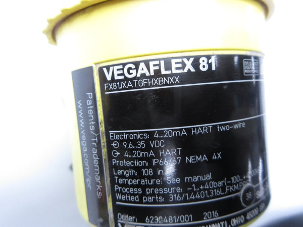 VEGA FX81.IXATGFHXBNXX 9.6-35VDC UNMP