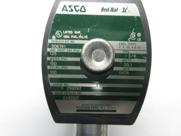ASCO 8342G3 120V 100-125PSI 3/8" UNMP