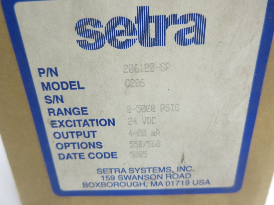SETRA 206120-SP C206 24VDC 0-5000PSI NSMP