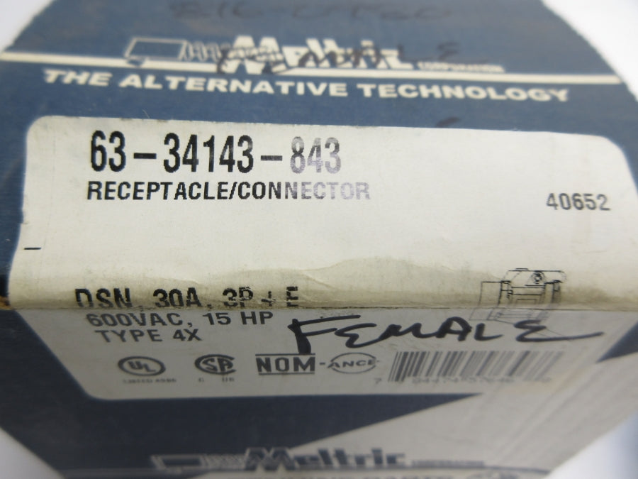 MELTRIC 63-34143-843 600VAC 30A NSMP