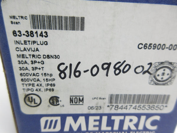 MELTRIC 63-38143 600VAC 30A NSMP