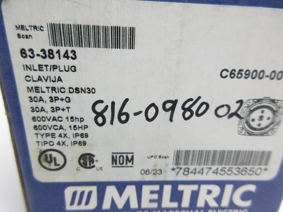 MELTRIC 63-38143 600VAC 30A NSMP