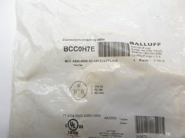 BALLUFF BCC0H7E BCCA223-0000-1C-123-EX43T2-050 250V 4A NSMP