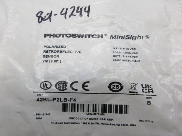 ALLEN BRADLEY 42KL-P2LB-F4 SER. B 11-30VDC NSMP