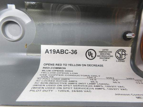 JOHNSON CONTROLS A19ABC-36 240V NSNP