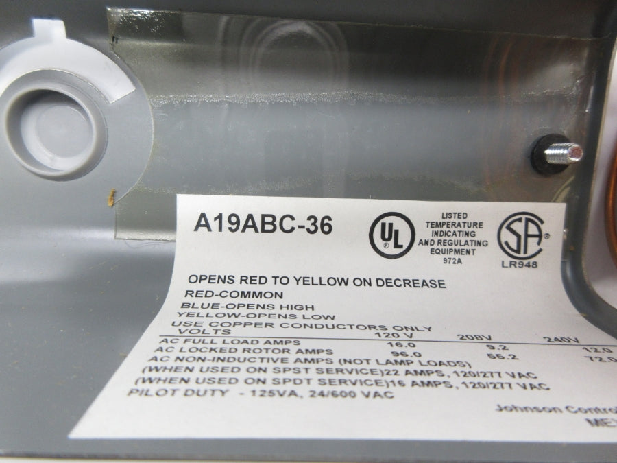 JOHNSON CONTROLS A19ABC-36 240V NSNP