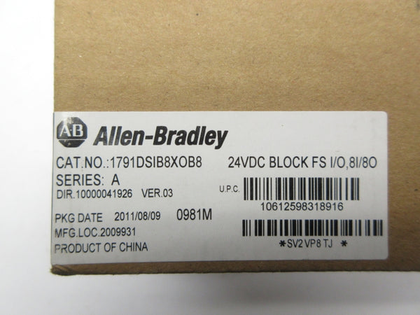 ALLEN BRADLEY 1791DS-IB8XO8 SER. A 24VDC NSMP