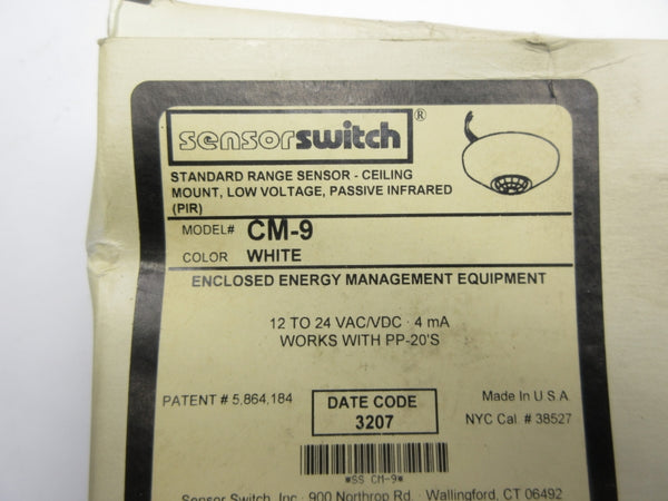 SENSOR SWITCH CM-9 12-24VAC/DC NSMP