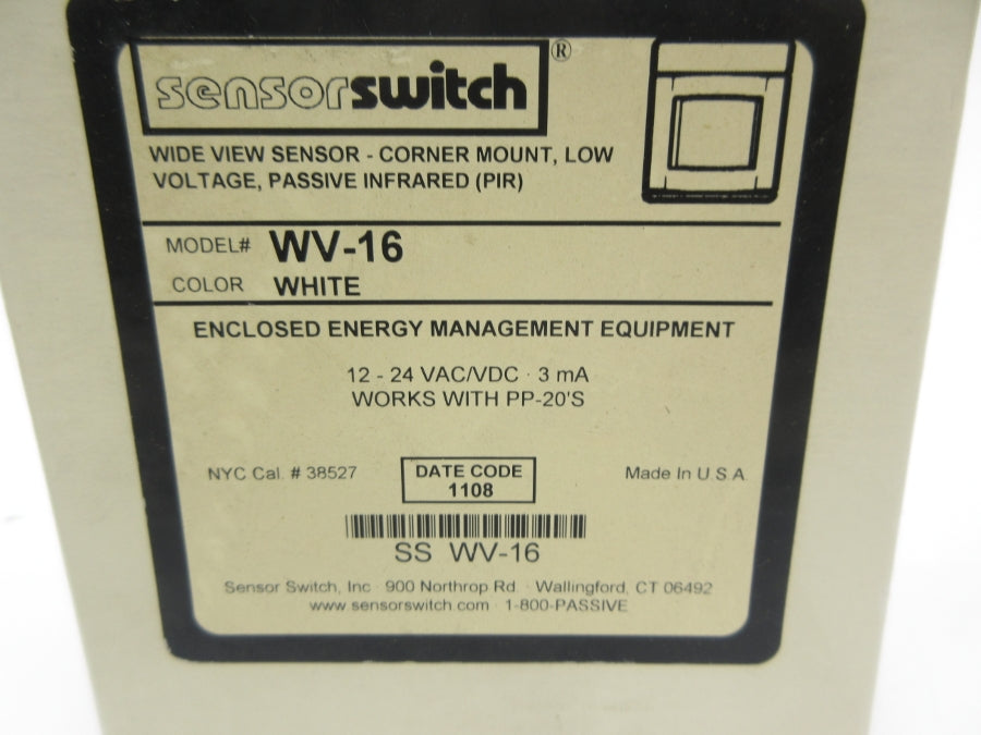 SENSOR SWITCH WV-16 12-24VAC NSMP
