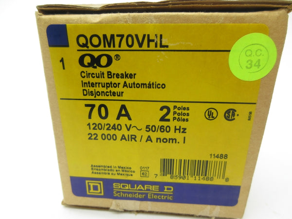 SQUARE D QOM70VHL 120/240V 70A NSMP