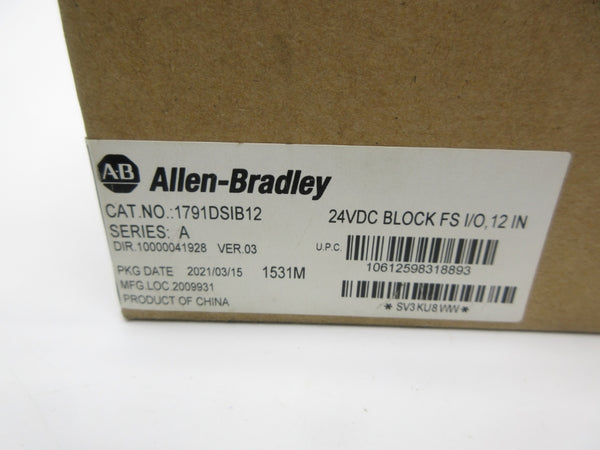 ALLEN BRADLEY 1791DS-IB12 SER. A 24VDC NSMP