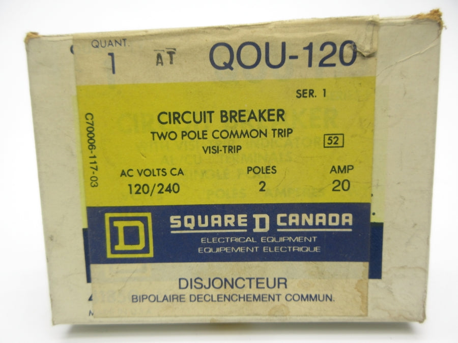 SQUARE D QOU-120 SER. 1 120/240V 20A NSMP