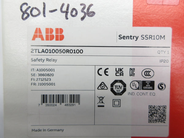 ABB 2TLA010050R0100 SSR10M NSFS