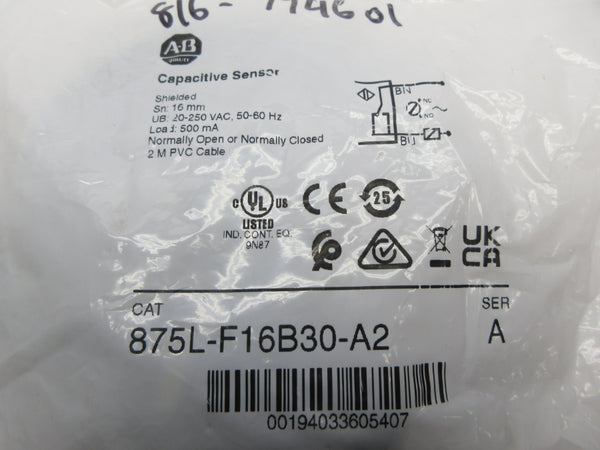 ALLEN BRADLEY 875L-F16B30-A2 SER. A 20-250VAC NSMP
