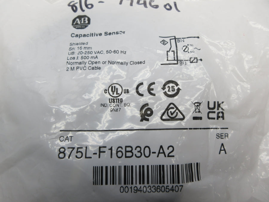 ALLEN BRADLEY 875L-F16B30-A2 SER. A 20-250VAC NSMP
