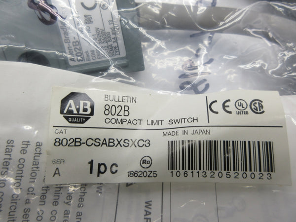 ALLEN BRADLEY 802B-CSABXSXC3 SER. A NSMP
